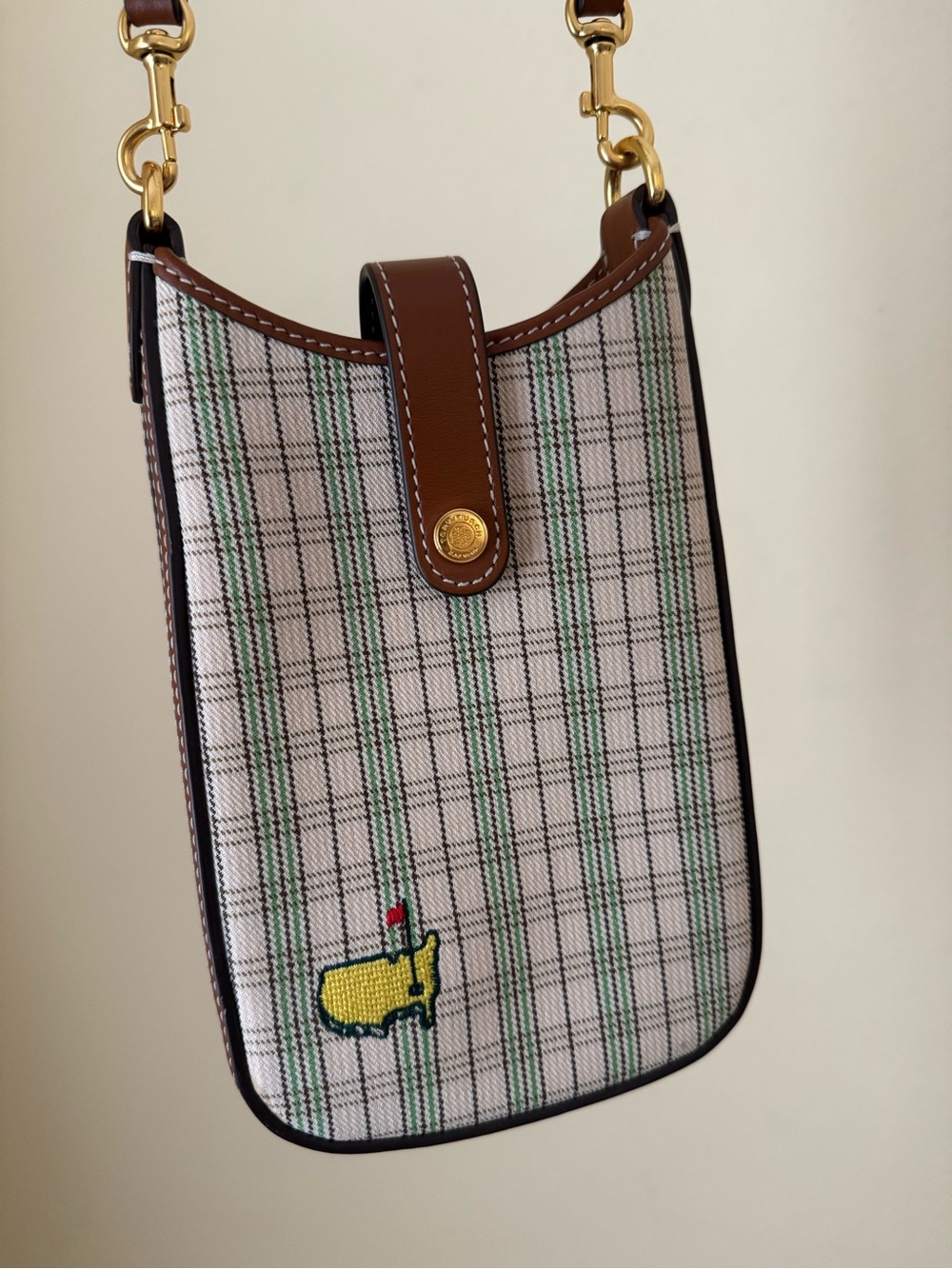 Tory Burch x Masters Plaid Crossbody Purse Bag